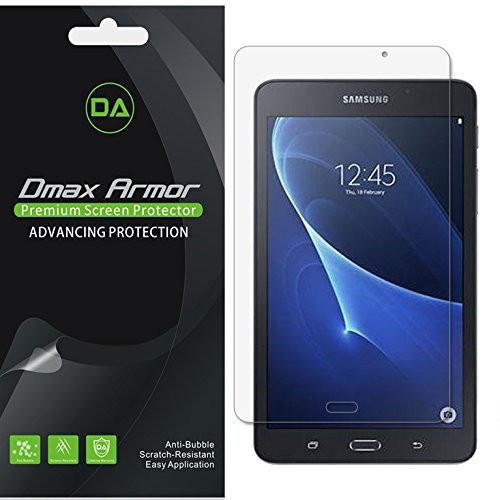 [3-Pack] Dmax Armor for Samsung Galaxy Tab A Nook 7 inch Screen Protector High Definition Clear Shield - Lifetime Replacement