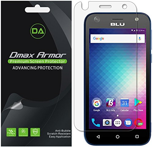 [6-Pack] Dmax Armor for BLU Studio G Mini Screen Protector, Anti-Bubble High Definition Clear Shield - Lifetime Replacement