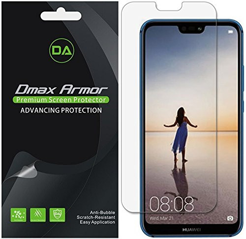 [6-Pack] Dmax Armor for Huawei Nova 3e Screen Protector, Anti-Bubble High Definition Clear Shield - Lifetime Replacement