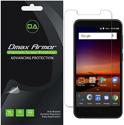 [6-Pack] Dmax Armor for ZTE Avid 557 Screen Protector, Anti-Bubble High Definition Clear Shield - Lifetime Replacement