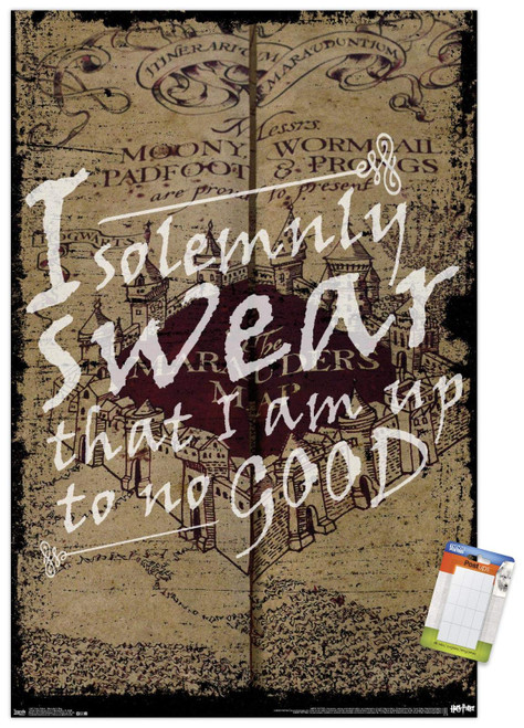 Trends International Harry Potter - The Marauder's Map - I Solemnly Swear Wall Poster, 14.725" x 22.375", Premium Poster & Mount Bundle Trends International Harry Potter - The Marauder's Map - I Solemnly Swear Wall Poster, 14.725" x 22.375", Premium Poster & Mount Bundle