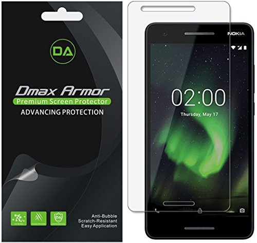 Dmax Armor [6-Pack] for Nokia 2V / 2 V / 2.1 Screen Protector, Anti-Bubble High Definition Clear Shield - Lifetime Replacement