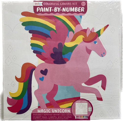 Colorific Canvas Paint by Number Kit - Magic Unicorn
