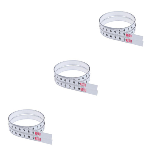 Housoutil 6 Pcs Measuring Tape Sticker Body Measuring Tape Sticky Miter Track Tape Measurement Tape Metric Tape Ruler Tape Measure Steel Ruler Measuring Tape for Sewing Adhesive Pocket