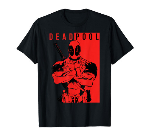 Marvel Deadpool Two-Toned Portrait Graphic T-Shirt T-Shirt Marvel Deadpool Two-Toned Portrait Graphic T-Shirt T-Shirt