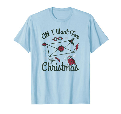 Harry Potter Hogwarts For Christmas Letter T-Shirt