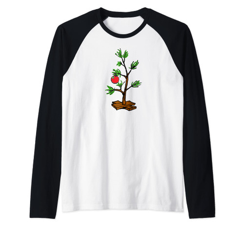 Peanuts Charlie Brown Holiday Tree Raglan Baseball Tee