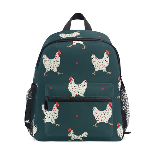 Fisyme Toddler Backpack Chicken School Bag Kids Backpacks for Kindergarten Preschool Nursery Girls Boys, S