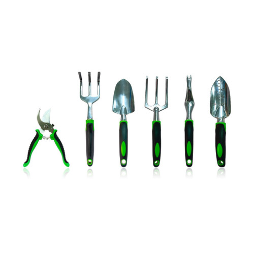 Gardening Hand Tools Outdoor Tools Kit Garden Tool Set Heavy Duty 6 Pcs Gardening Tool Kits Handle Trowel Shovel Rake Weeder Plant Gardening Gift for Women Men Gardener of GZGNEEVL