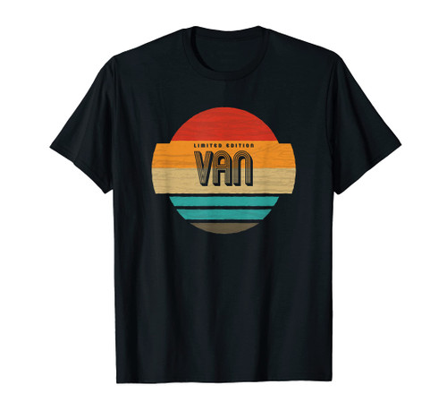 Van Name Retro Vintage Sunset Limited Edition T-Shirt