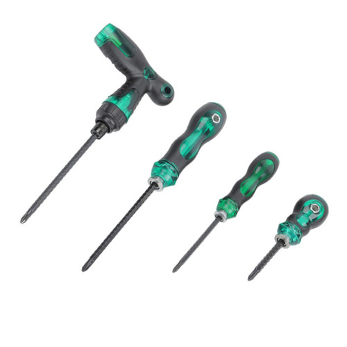 Veemoon 4pcs Ratchet Screwdriver 2- In- 1 Screwdriver Torx Screwdriver Hexagon Screwdriver Screwdriver Handle Screwdriver Kit Hex Driver Wrench Telescopic 45# Steel