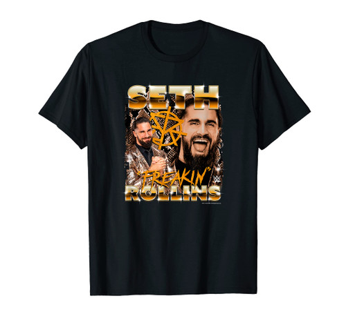 WWE Seth "Freakin" Rollins Shiny Golden Portrait T-Shirt