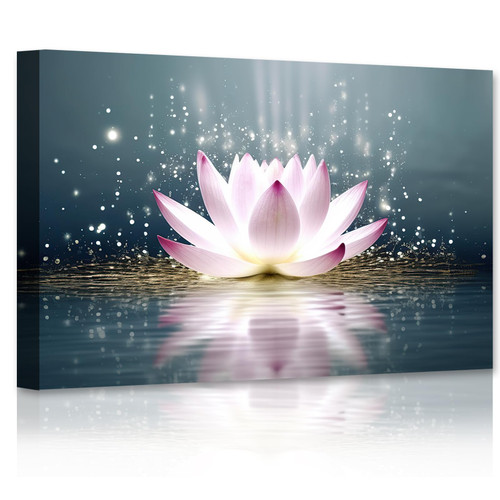 LZIMU Zen Canvas Wall Art Pink Lotus Flower Bloom in Water Picture Prints for Yoga Spa Meditation Spiritual Room Decor Framed (Zen-4, 11"x14") LZIMU Zen Canvas Wall Art Pink Lotus Flower Bloom in Water Picture Prints for Yoga Spa Meditation Spiritual Room Decor Framed (Zen-4, 11"x14")