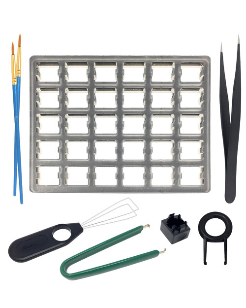 Swiss Industries Mechanical Keyboard Switch Lube Kit, Lube Station for Keyboard Switches, Includes Switch Lube Station, Keycap Puller, Switch Puller, and Switch Opener, Suitable for Cherry MX Switch