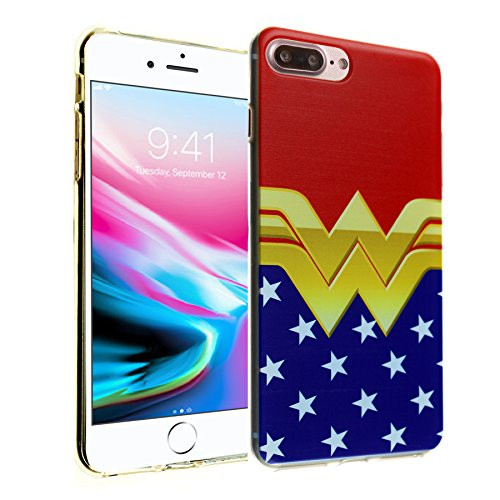 iPhone 8 Plus Case, DURARMOR FlexArmor Vintage Wonder Woman Flexible Bumper ScratchSafe TPU Thin Case Shock Absorbing Protector Cover for iPhone 8 Plus, Wonder Woman