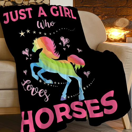 Horse Blanket for Women Girls Soft Cozy Horse Animal Stuff Decor Throw Blanket Plush Fluffy Warm Just a Girl Who Loves Horses Lightweight Fleece Flannel Gifts Blankets for Kids Adults 50"X40" Horse Blanket for Women Girls Soft Cozy Horse Animal Stuff Decor Throw Blanket Plush Fluffy Warm Just a Girl Who Loves Horses Lightweight Fleece Flannel Gifts Blankets for Kids Adults 50"X40"