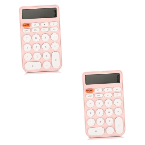 Tofficu 2pcs Computer 4 Function Calculator Small Financial Calculators Electronic Calculator Power-Saving Calculator School Calculator Pocket Calculator Student Key Chain Simple Plastic