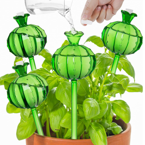 jiuhexuj Plant Watering Globes - 4Pack Hand-Blown Plant Watering Devices, Self Watering Globes Watering Globes for Indoor Plants Cactus Plant Watering Bulbs (Green) jiuhexuj Plant Watering Globes - 4Pack Hand-Blown Plant Watering Devices, Self Watering Globes Watering Globes for Indoor Plants Cactus Plant Watering Bulbs (Green)