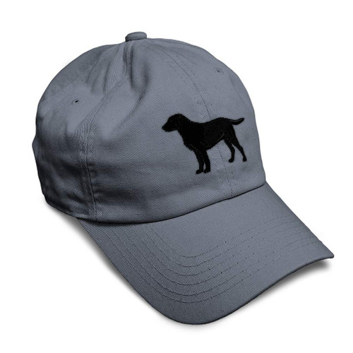 Speedy Pros Soft Baseball Cap Black Labrador Retriever Lab Embroidery Dogs Gun Dog Twill Cotton Breed Dad Hats for Men & Women Dark Grey Design Only
