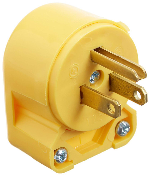 Eaton 4867AN-BOX 15-Amp 3-Wire 125V/AC 2-Pole Heavy Duty Grade Vinyl Plug, Yellow