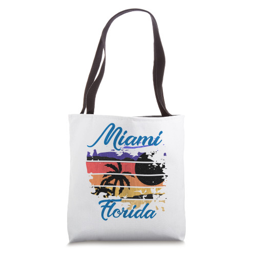 Miami Florida Vacation Souvenir Tote Bag