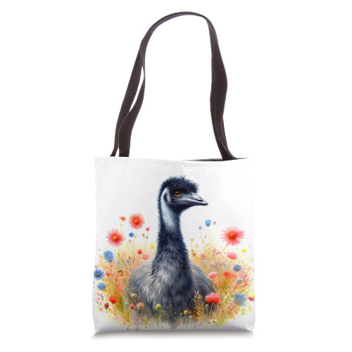 Emu Large Bird Emu Farmer Lovers Art Design Tote Bag
