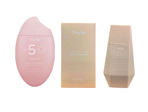 Fairy Skin Premium & Tinted Sunscreen SPF 50 PA+++, 50ml Each