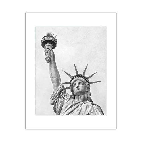 Statue Of Liberty NYC Landmark 5x7 Inch Print Black and White Urban Photograph