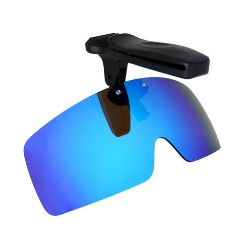 HKUCO Reinforce Sunglasses Clip Blue Polarized Lenses Hat Visors Clip-on Sunglasses For Fishing/Biking/Hiking/Golf UV400 Protect