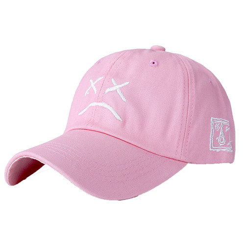 Lil Peep Snapback Cap Cotton Embroidery Baseball Cap for Men Women Adjustable Hip Hop Dad Hat Bone -Pink