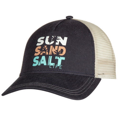 Salt Life Sun Sand Salt Hat, Ebony, OSFM
