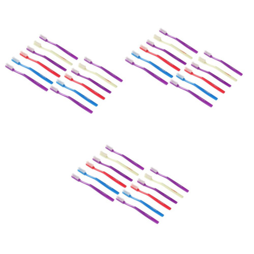 Hemoton 36 pcs Camping Toothbrush Huge Head Toothbrush toothbrushes in Bulk Cleaning Tongue Toothbrush Manual Toothbrush Hard Bristles Tooth Brush Ultra Travel Lip Gloss