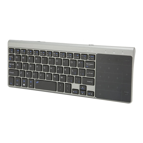 Zyyini Wireless Keyboard Touchpad, 2 in 1 Portable Wireless Keyboard with Touchpad Numeric Keypad,QWERTY Layout Keyboard, for Notebooks, Computers
