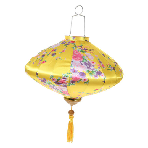 Yardwe Lantern Ornaments Ramen Bar Lantern Japanese Silk Lantern Chinese Hanging Lantern Chinese Floral Lantern Oriental Chinese Lantern Spring Festival Lantern Decor Cloth Daffodils East