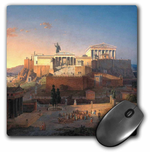3dRose Acropolis of Athens Art by Leo von Klenze Greece Greek Classics - Mouse Pads (mp-372660-1)