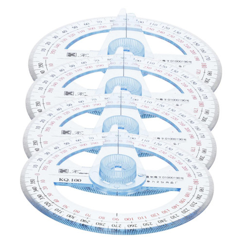 TEHAUX 20 Pcs Protractor Circular Protractor Ruler 360 Degree Circular Protractor Angle and Circle Maker Kids Tools Protractor for Drawing Math to Rotate Plastic Round Set