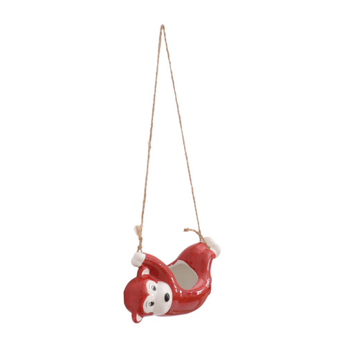 KONTONTY 1pc Monkey Flower Pot Ceramic Hanging Planters Outdoor Planters Garden Flower Planter Hanging Flower Planter Green Plants Flower Pot Balcony Wall-Mounted Rope Flower Container