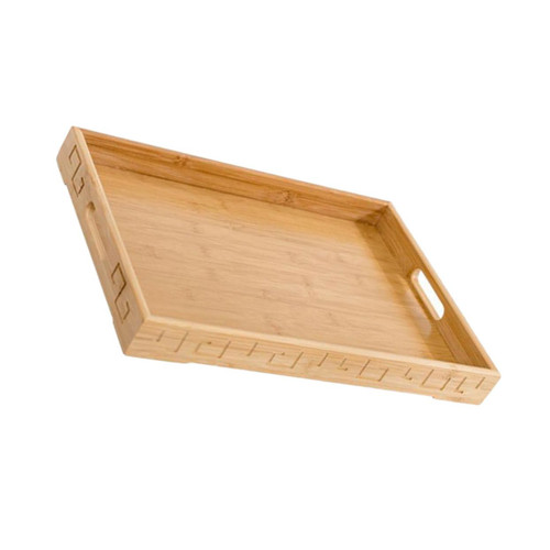 RORPOIR Food Tray Cake Serving Platter Wood Platter Tray Butler Serving Tray Snack Storage Serving Tray Wooden Tray Dinner Eating Trays Large Tray Bamboo Wooden Tea Tray Dessert