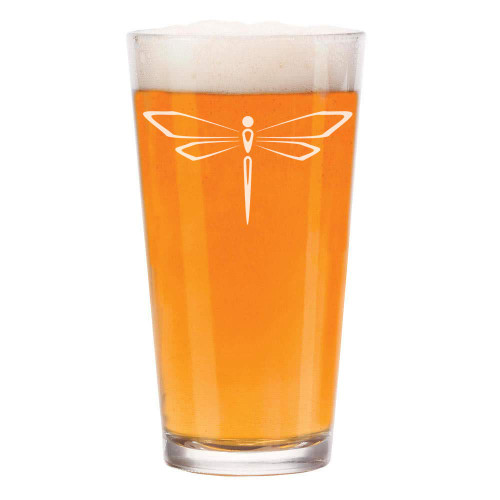 MIP Brand 16 oz Beer Pint Glass Dragonfly