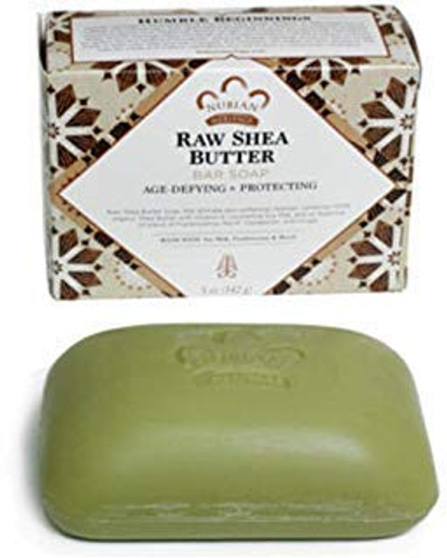 Bar Soap Raw Shea Butter, 5 oz Bar (4 Pack) by Nubian Heritage