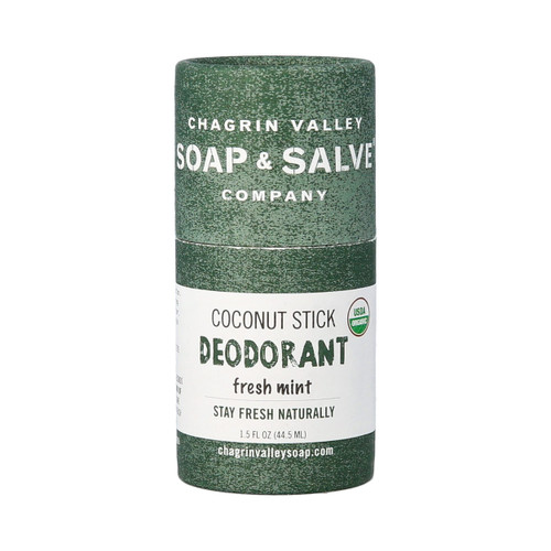 Organic Natural Deodorant Stick, Chagrin Valley Soap & Salve (Fresh Mint) Organic Natural Deodorant Stick, Chagrin Valley Soap & Salve (Fresh Mint)