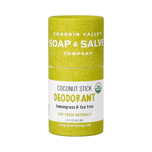 Organic Natural Deodorant Stick, Chagrin Valley Soap & Salve (Lemongrass & Tea Tree) Organic Natural Deodorant Stick, Chagrin Valley Soap & Salve (Lemongrass & Tea Tree)