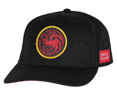 House of The Dragon Hat for Men Game of Thrones: House of The Dragon Targaryen Adult Snapback Cap Black