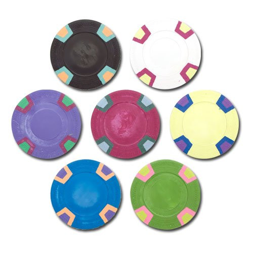 Claysmith 25 Double Trapezoid Blank 10gm Clay Poker Chips - Choose!