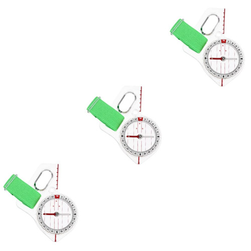 STOBOK 3 Pcs Teaching Compass Baseplate Compass Precision Compass Hiking Compass Emergency Compass Advanced Scout Compass Kids Compass Field Compass Travel Outdoor Acrylic Survive
