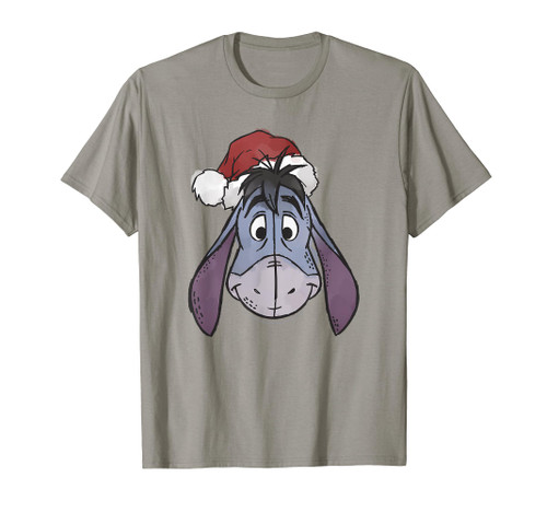 Disney Winnie The Pooh Christmas Eeyore Santa Hat T-Shirt