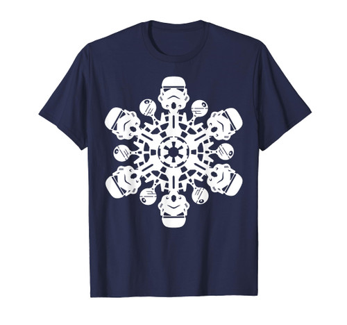 Star Wars Stormtrooper Christmas Snowflake Graphic T-Shirt T-Shirt