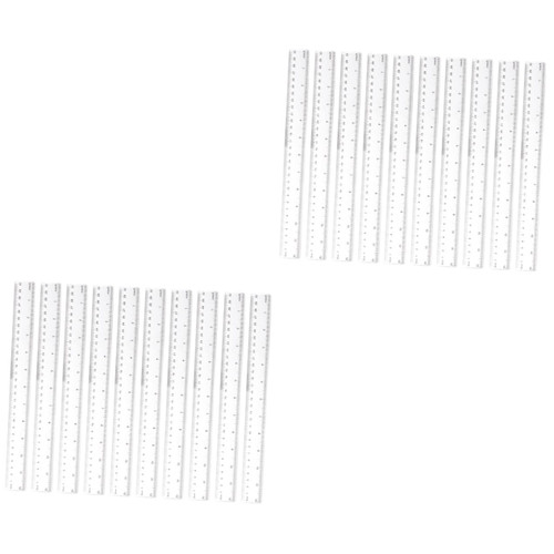Angoily 20 Pcs Ruler for Student Straight Ruler Precision Stationery Ruler