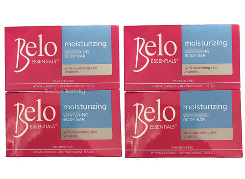 Belo Essentials Moisturizing Whitening Body Bar, 135g x 4 Bars