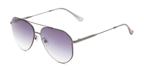 Foster Grant Sun Luv Good Vibes Gunmetal Aviator Sunglasses, 60mm, (10260192)